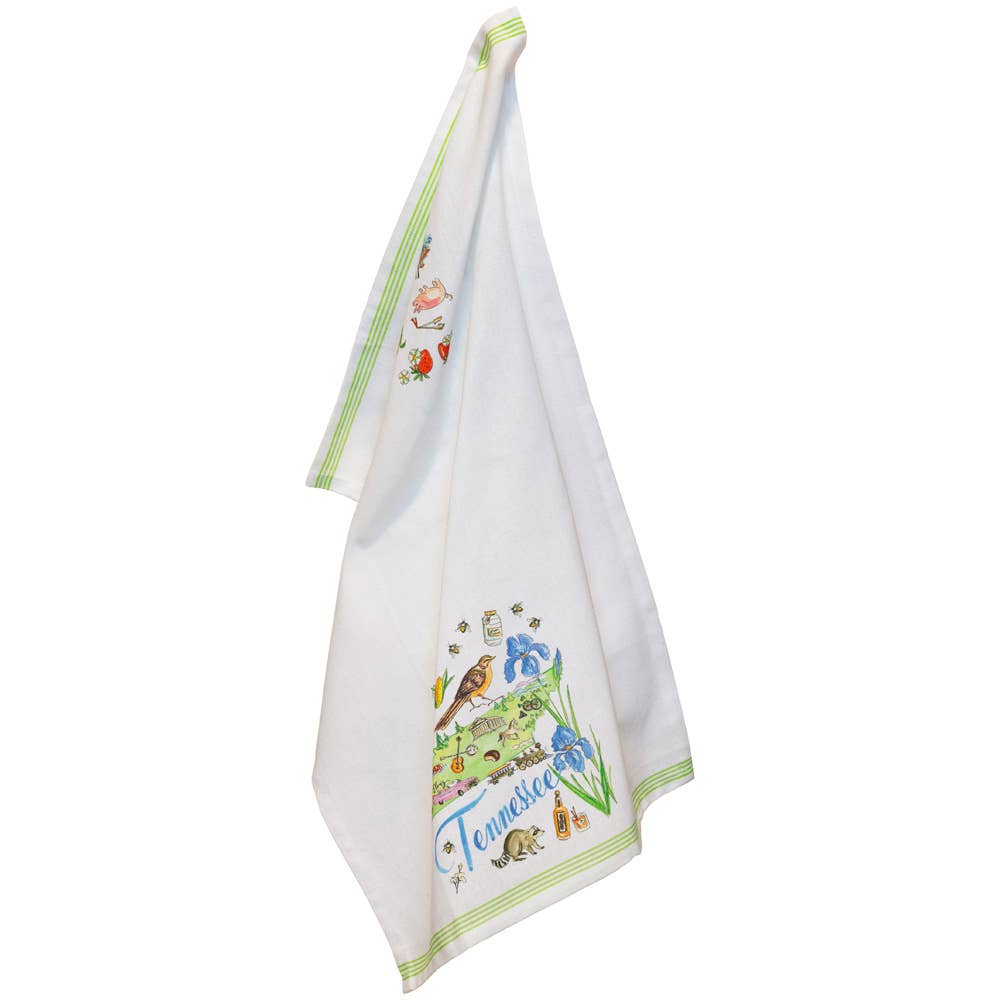 Tri-State Tea Towel Collection 28" Cotton: TN, AR, MS