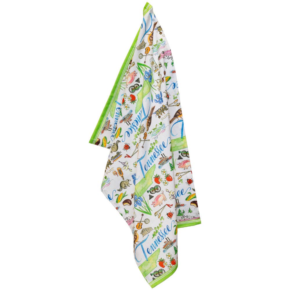 Tri-State Tea Towel Collection 28" Cotton: TN, AR, MS