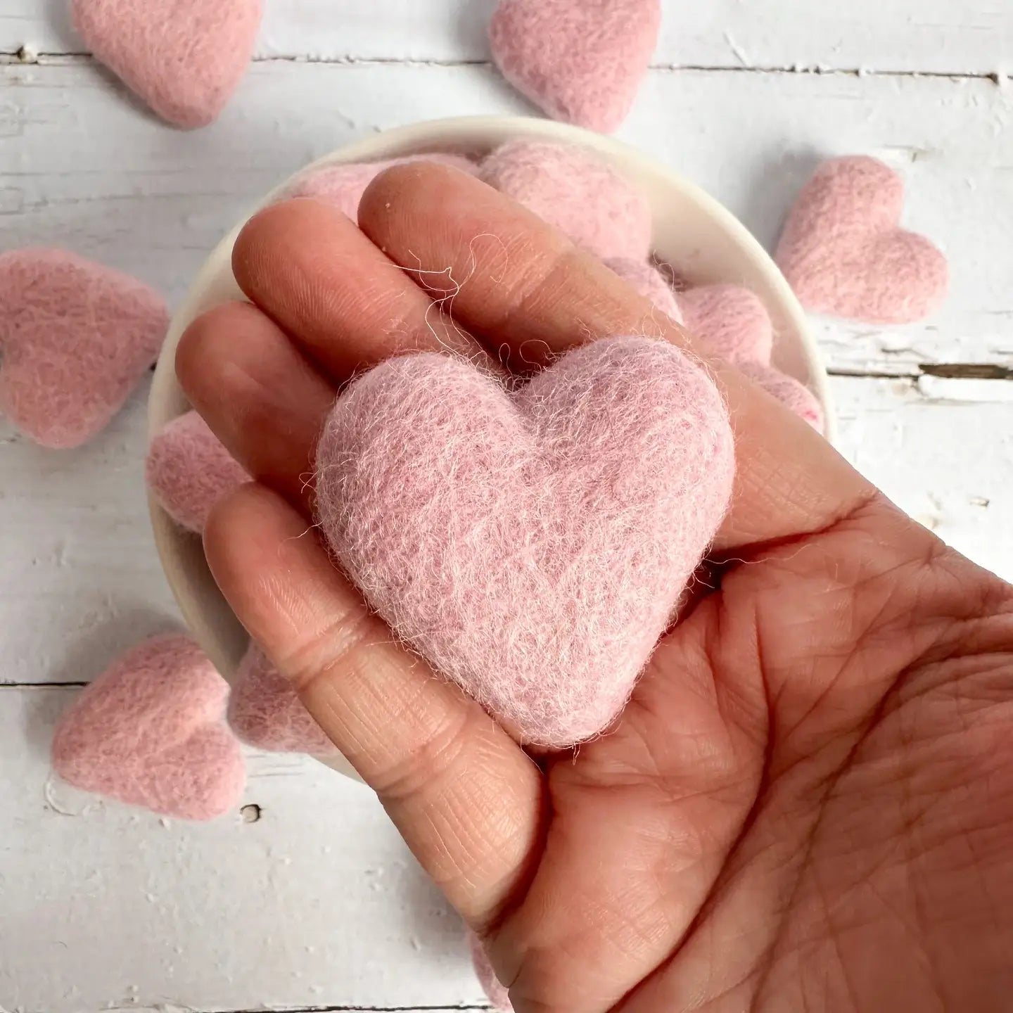 One Light Pink Felt Heart