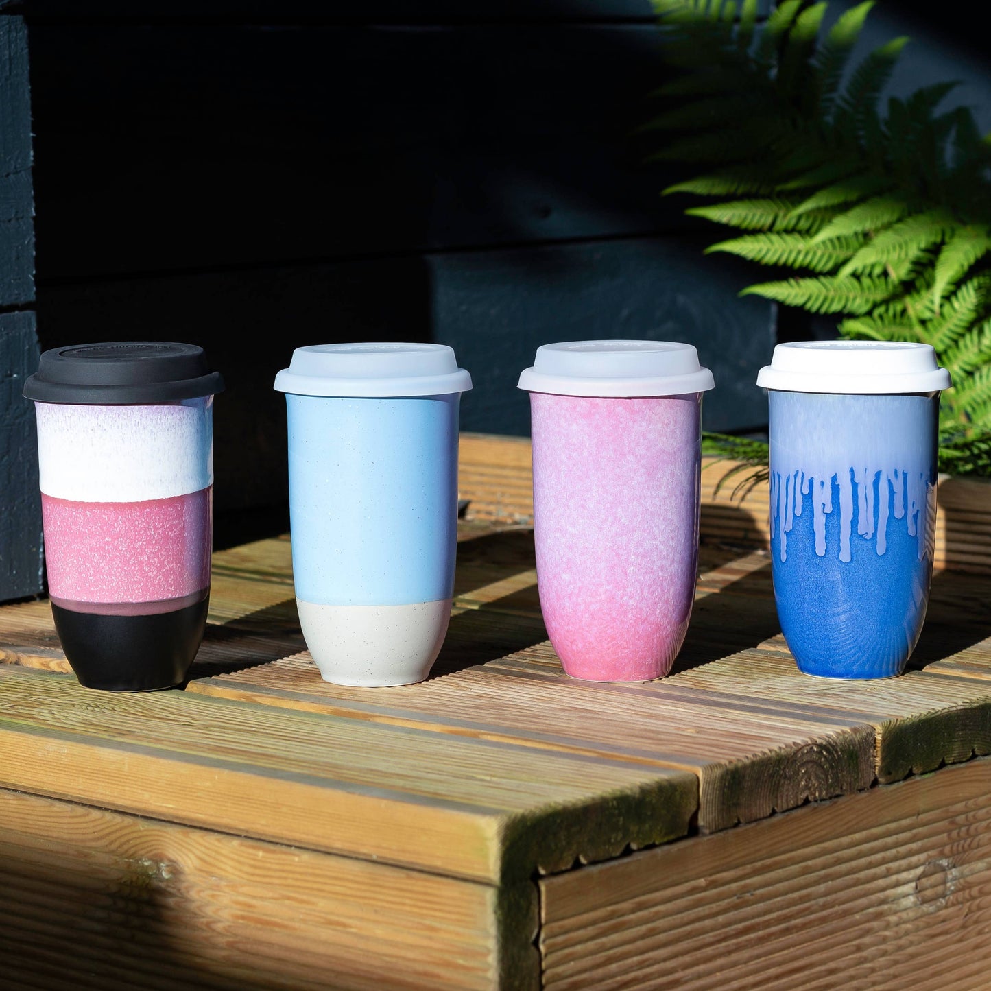 Ceramic Travel Mug – 16oz Memphis Blue