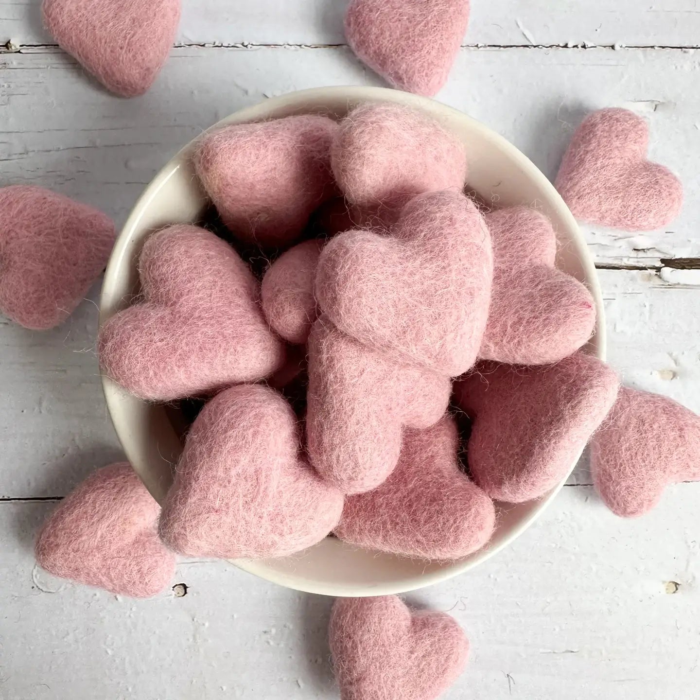 One Light Pink Felt Heart