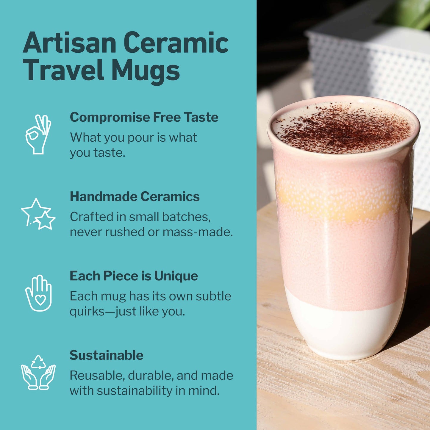 Ceramic Travel Mug 16oz Still of Day